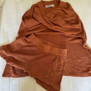 Free People Sweater Shorts Matching Set XS